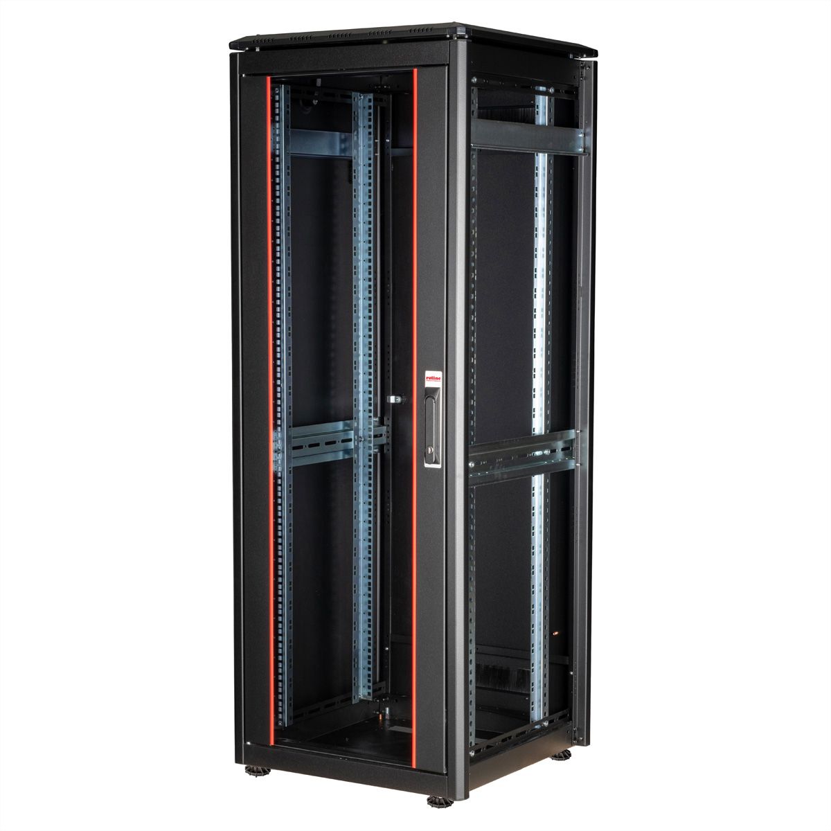 ROLINE 19-Zoll Netzwerkschrank Pro 32 HE, 600x600 BxT Glastür schwarz