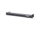 METZ CONNECT Keystone support pour module 19 pouces 1UH 24 ports noir non équipé, blindé, noir