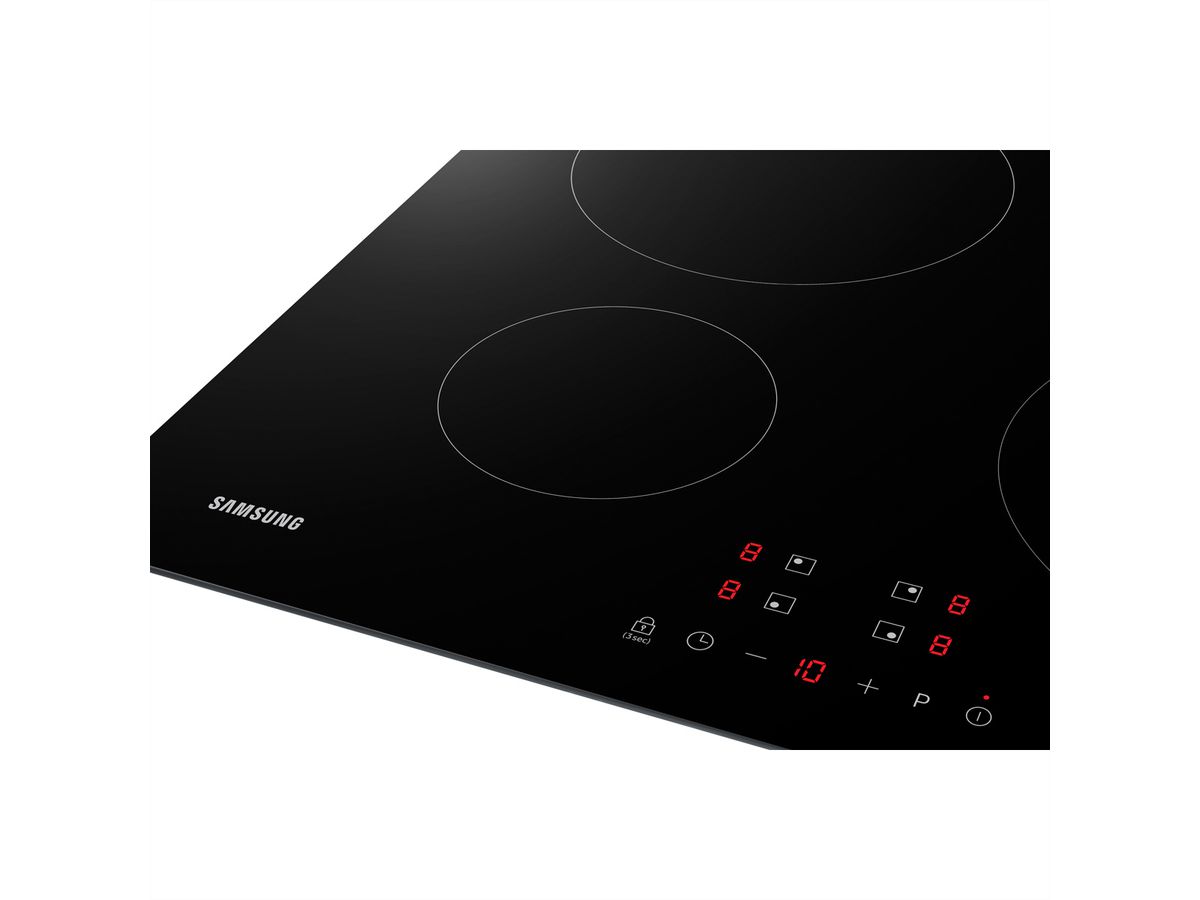 Plaque à induction Samsung 60 cm, 2 zones de cuisson de Ø14cm & 2 zones de cuisson de Ø22cm
