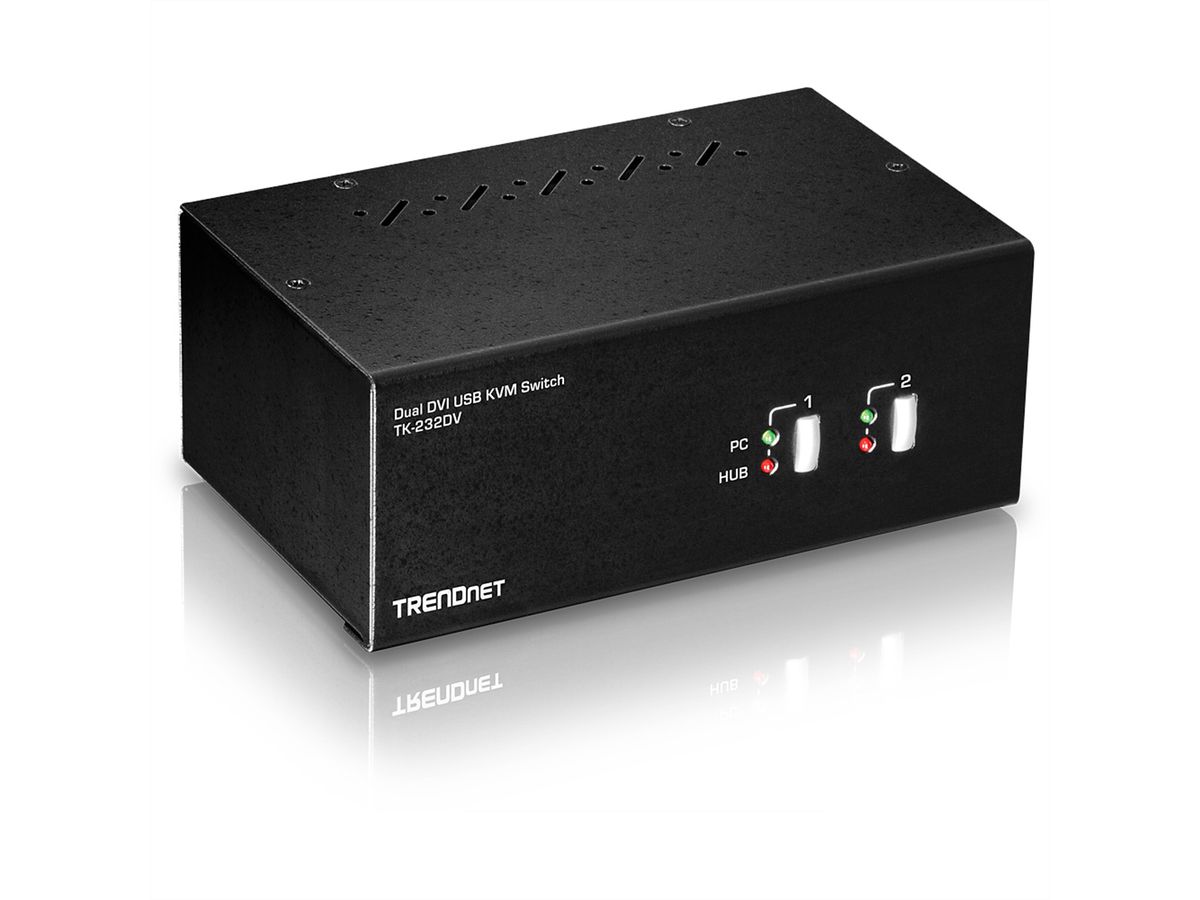 TRENDnet TK-232DV Switch KVM DVI 2 ports à double moniteur