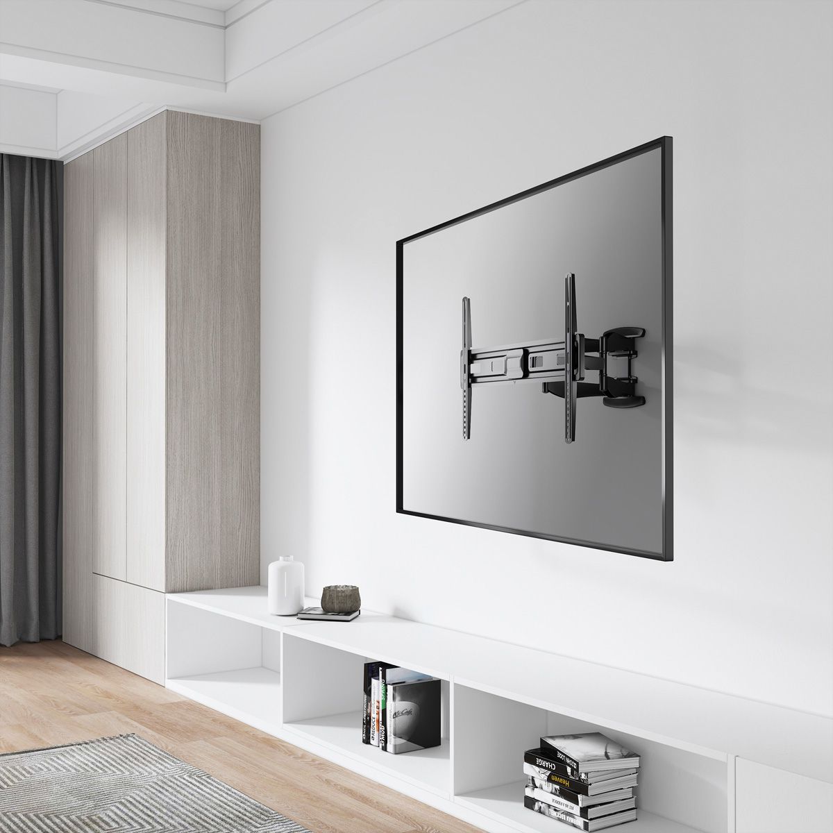 VALUE Support mural pour écrans LCD, flexible et élégant, 37–80 pouces, jusqu'à 45 kg