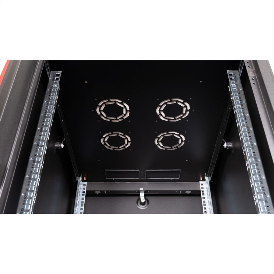 ROLINE 19-Zoll Netzwerkschrank Basic 32 HE, 600x800 BxT Glastür schwarz