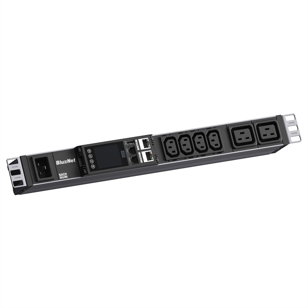 BACHMANN BN ESSENTIAL 19" metered/Phase SPD 4xC13, 2xC19 3m 2,5mm² CEE16A