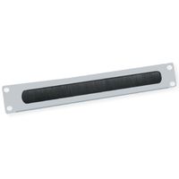 VALUE 19-Zoll-Kabeldurchführung 2 HE mit Bürstendichtung, grau