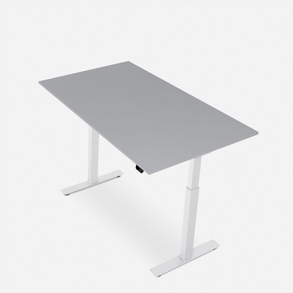 WRK21 Schreibtisch Smart 180 x 80 cm, Höhenverstellbar, Grau Uni / Weiss