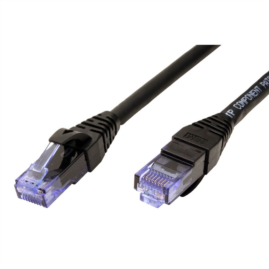 Cordon ROLINE UTP Cat.6A / 10 Gigabit, Component Level, LSOH, noir, 5 m