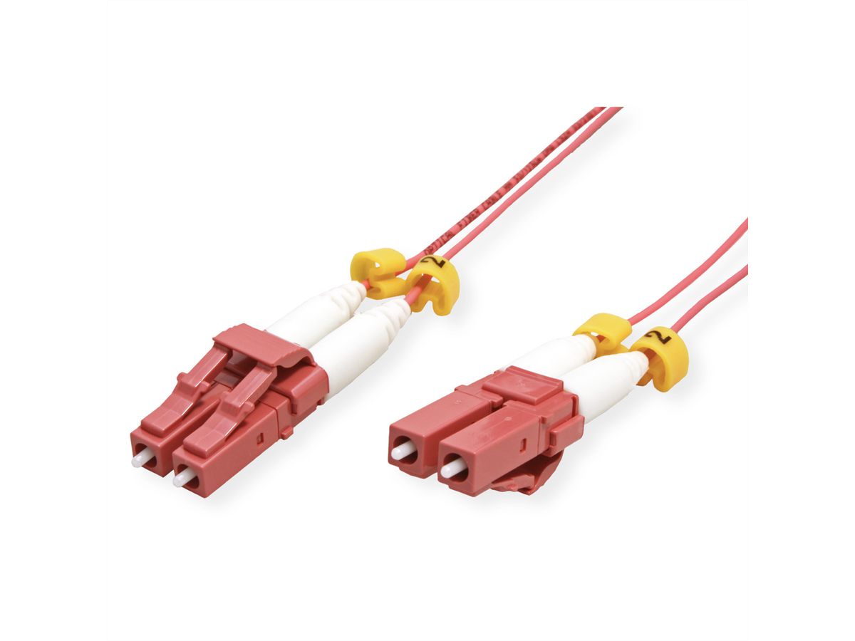 ROLINE LWL-Kabel SLIM 50/125µm OM4, LC/LC, LSOH, Slim, violett, 10 m