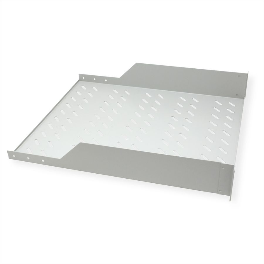 ROLINE 19-Zoll Fachboden 2 HE 550 T, 25kg Tragkraft grau