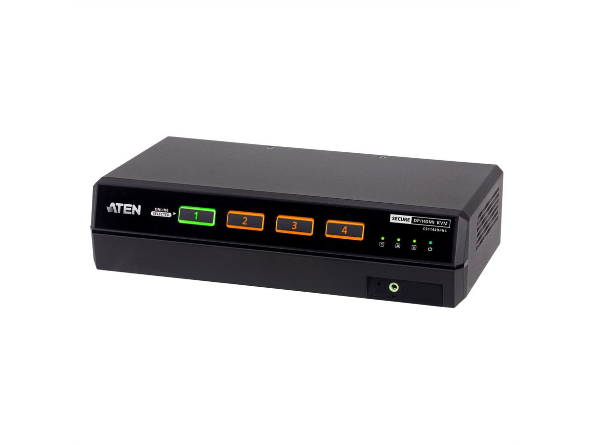 ATEN CS1144DPH4 4-Port USB 5K DP/HDMI, Dual Bildschirm Universal Secure KVM Switch