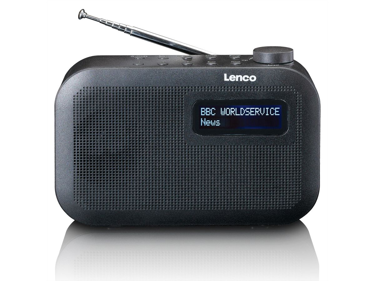 Lenco DAB+ Radio PDR-016BK, noir