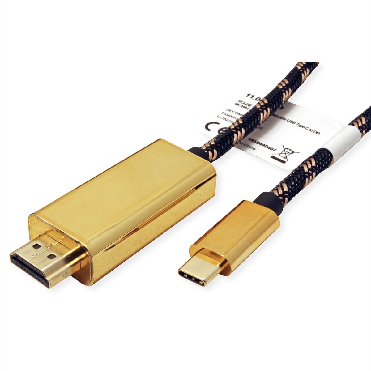 ROLINE GOLD USB Typ C - HDMI Adapterkabel, ST/ST, 1 m