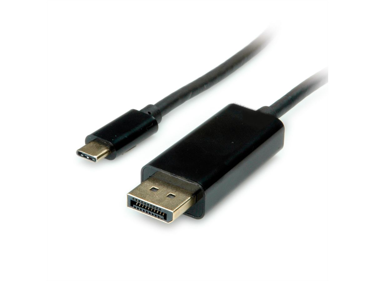 VALUE USB Typ C - DisplayPort Adapterkabel, v1.2, ST/ST, 2 m