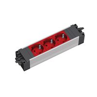 BACHMANN STEP ALU 3xCEE7/3 rouge GST18, 1Phase sur deux blocs