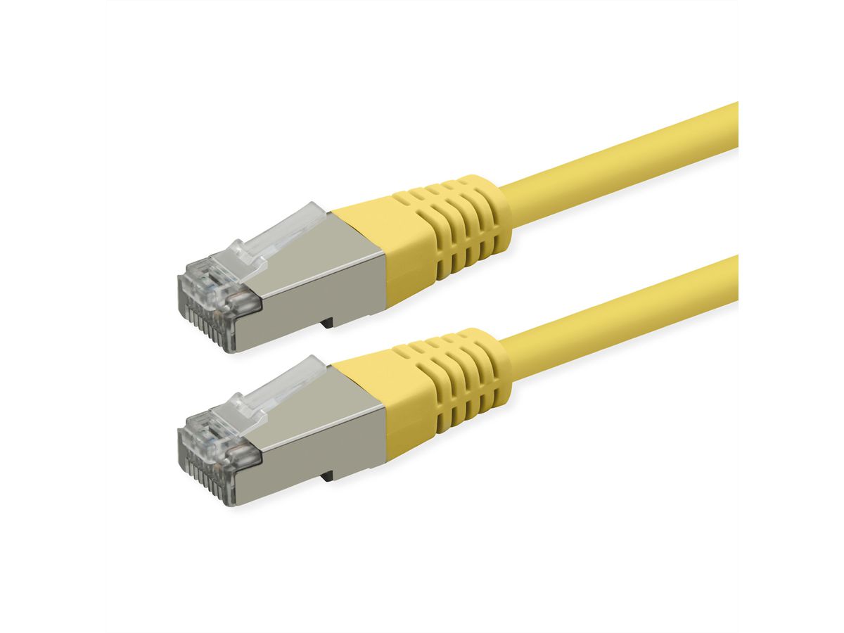 ROLINE Cordon Cat.6 (Classe E), PoE, S/FTP (PiMF) , jaune, 3 m