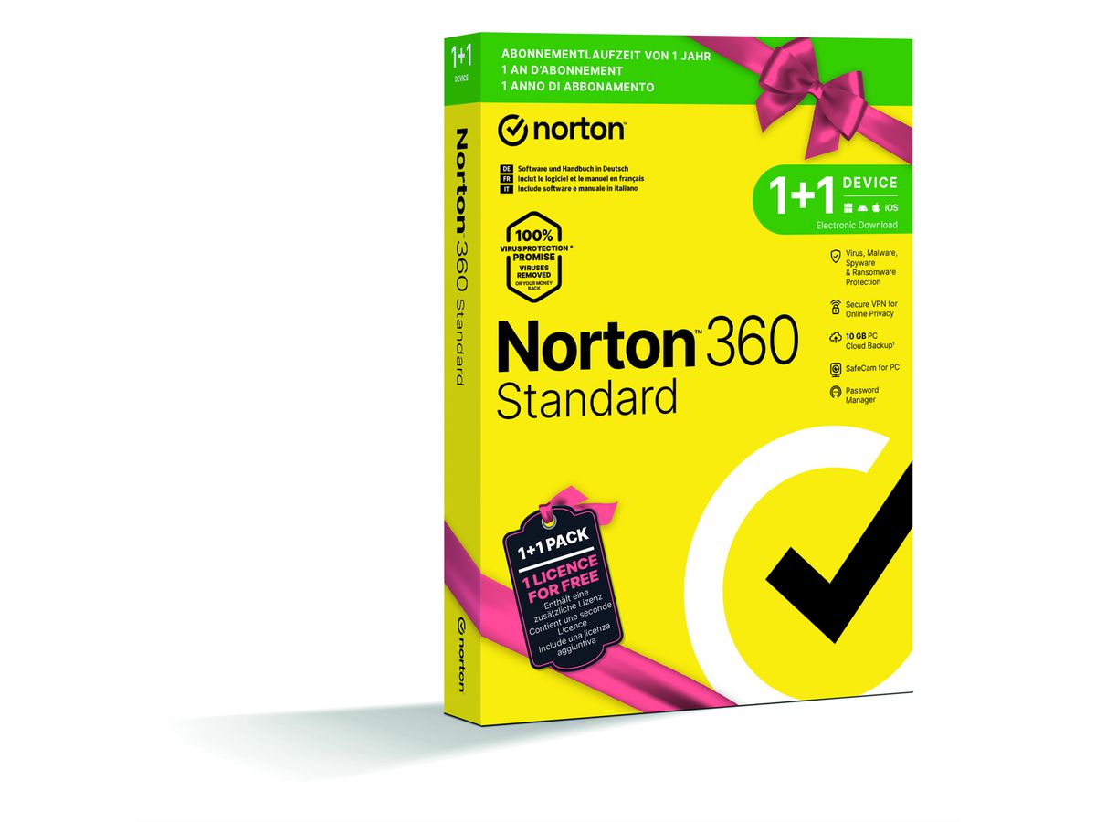 Norton Security 360 Standard 1+1 Bundle, 10GB