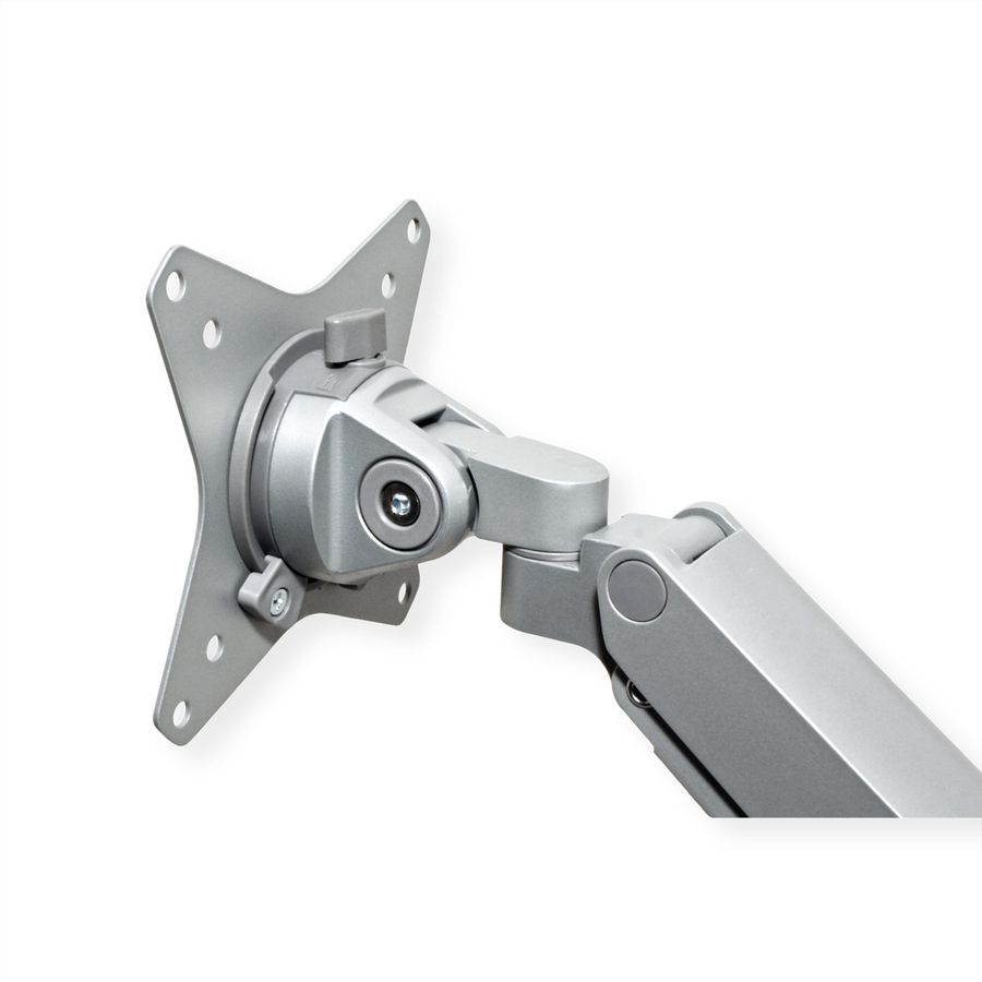 ROLINE Support double LCD, vérin à gaz, 5 articulations, fixation sur bureau, 17-23", jusqu'à 2x 9 kg, argent