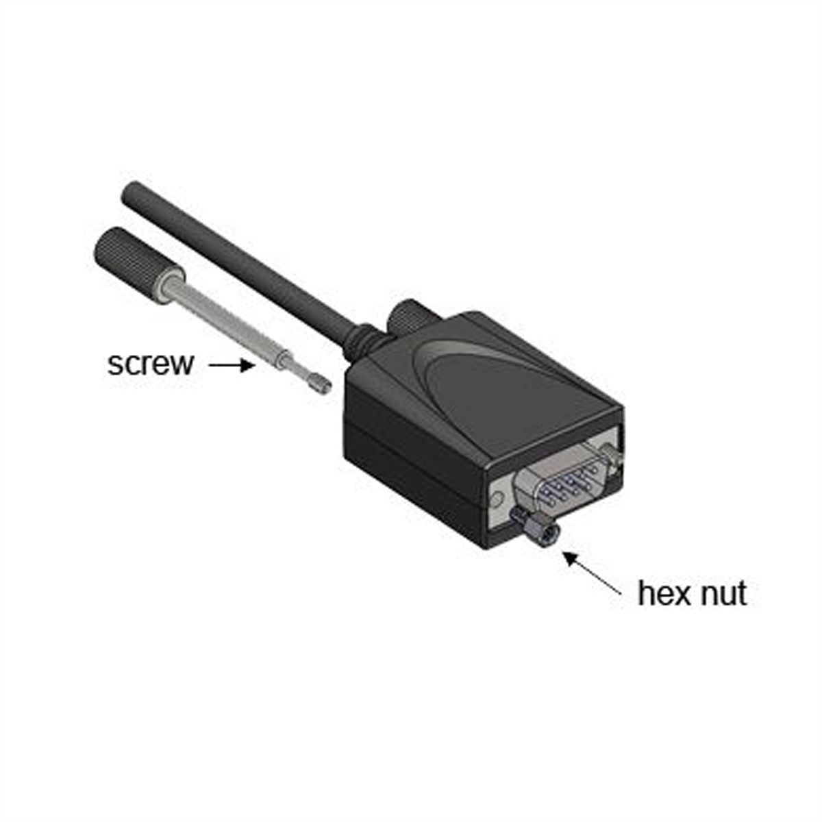 EXSYS EX-2346 Convertisseur de port USB 2.0 vers 1x série RS-422/485, câble, FDTI, noir, 1,8 m