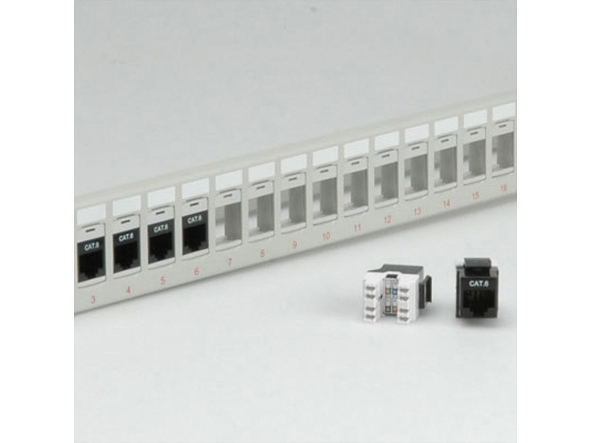 ROLINE 19-Zoll-Keystone-Modulträger, 24P., ungeschirmt, grau