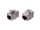 VALUE RJ-45 Kupplung, Keystone, geschirmt, Kat.6A (Class EA), kurze Ausführung, silberfarben