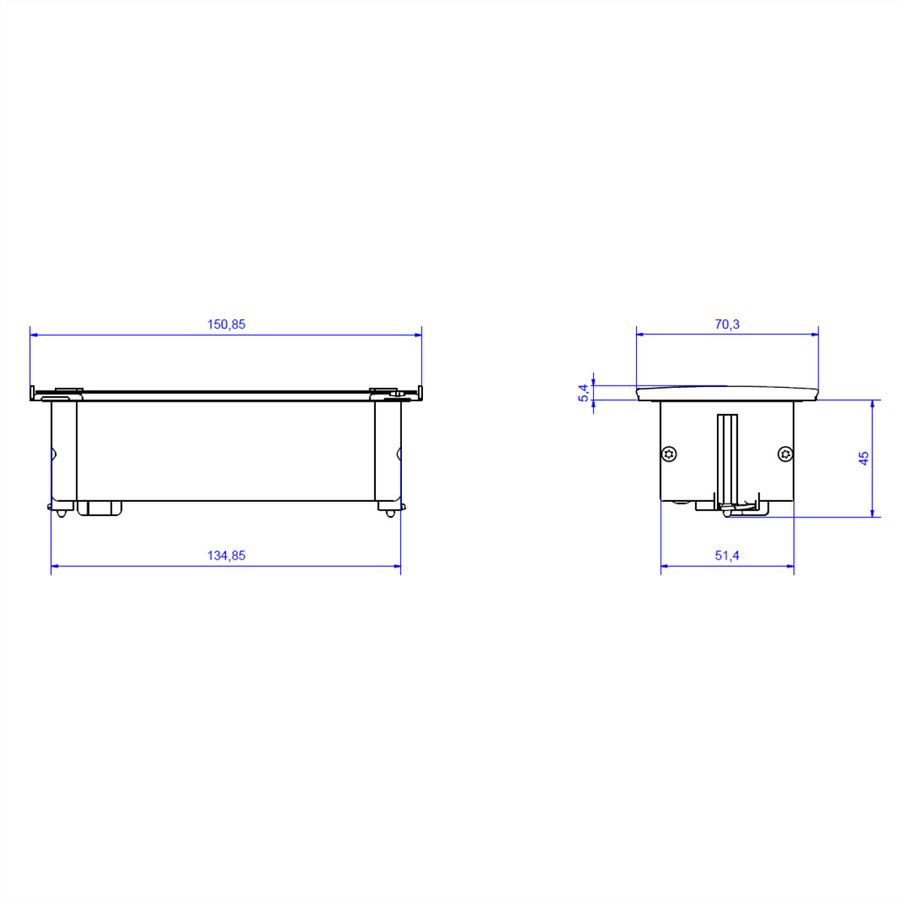 BACHMANN KAPSA X-Small 1x Schutzkontakt 1x USB Charger, GST18-Stecker