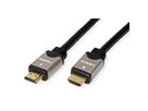 ROLINE Câble HDMI High Speed avec Ethernet, noir/argent, 1 m