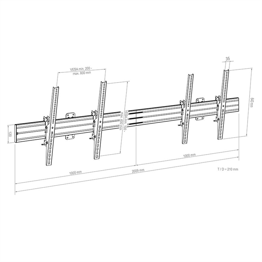 Hagor Wandhalterung CPS Wall 2x55-65"