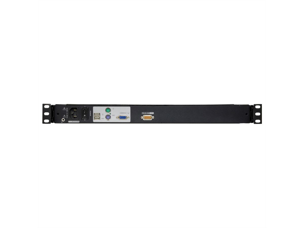 ATEN CL3000N KVM-Konsole, 48cm LCD, VGA, PS/2-USB, USB Port, CH-Layout
