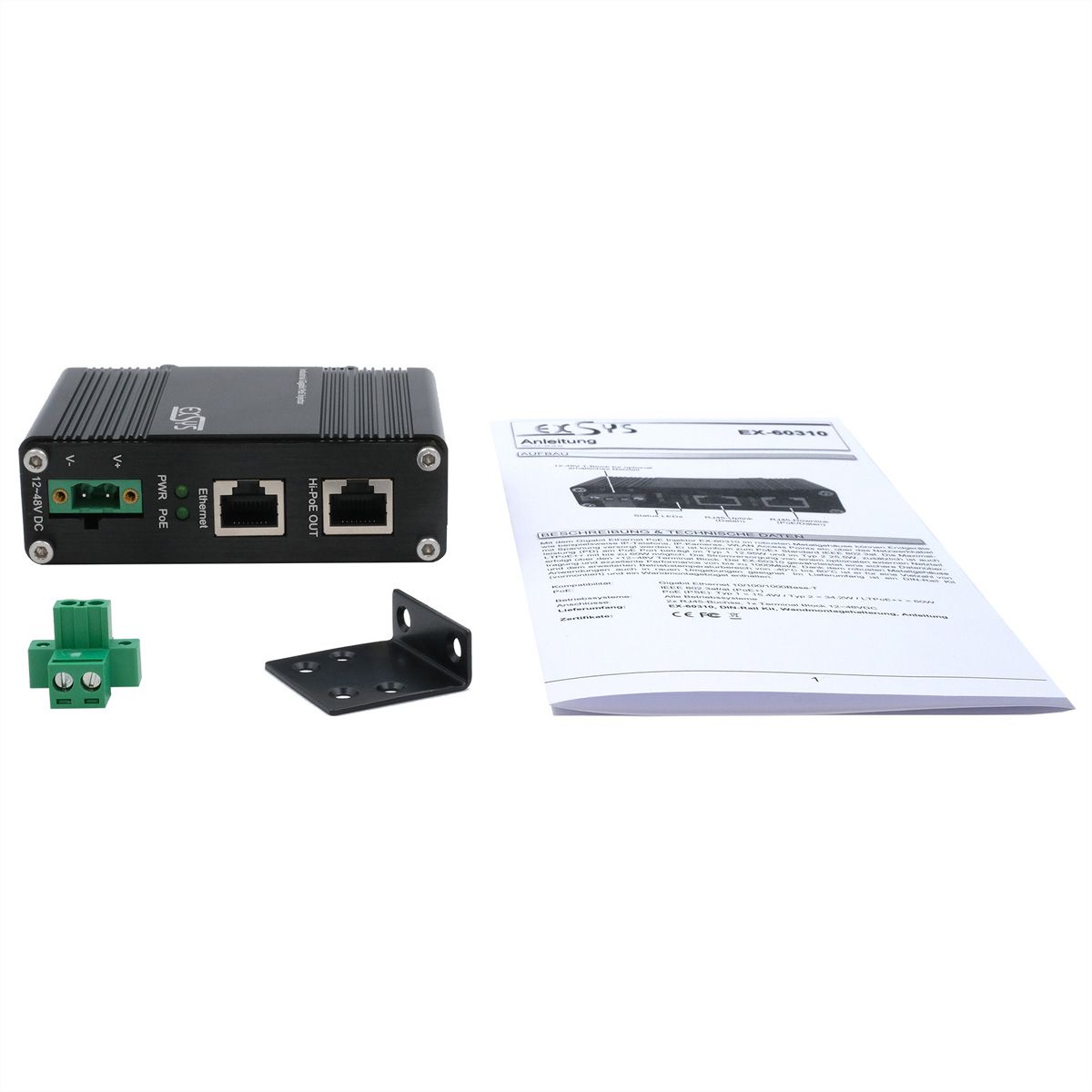 EXSYS  EX-60310  Injecteur PoE+ Gigabit 60W