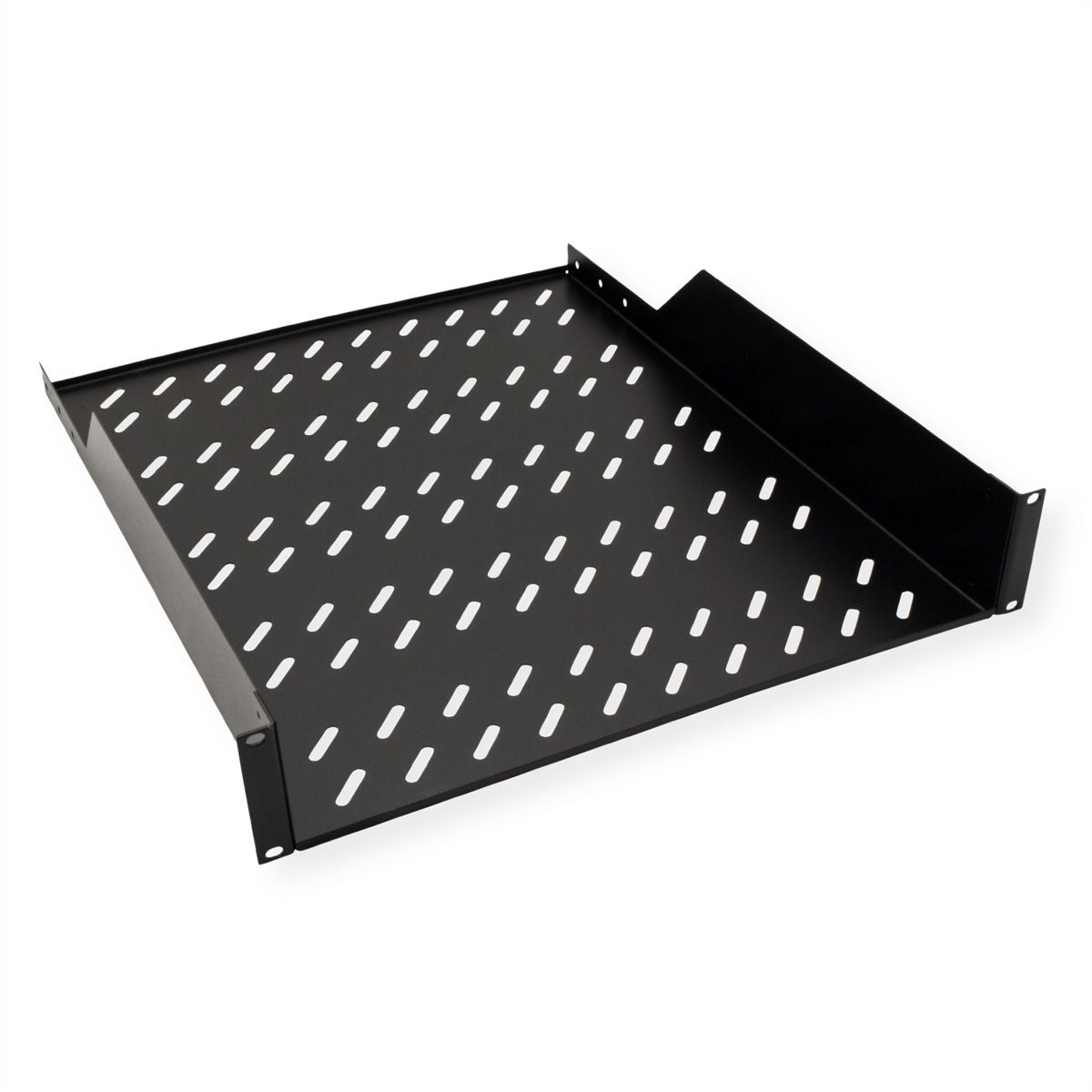 ROLINE 19-Zoll Fachboden 2 HE 550 T, 25kg Tragkraft schwarz