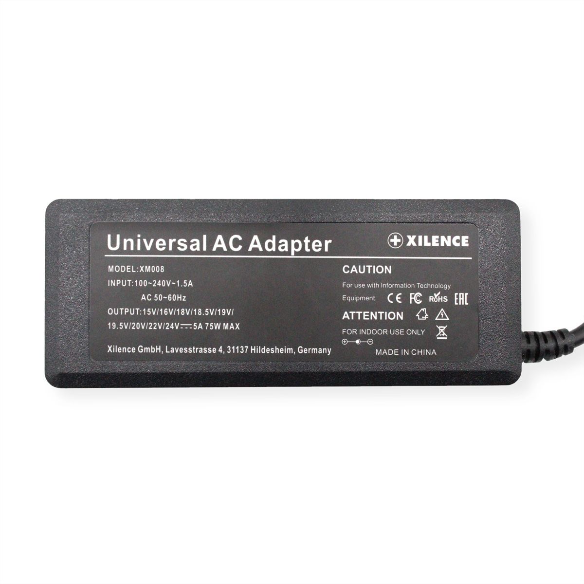 Xilence XM008 Alimentation pour ordinateur portable 75W, 9 Adapteurs