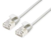 ROLINE Cordon DataCenter U/FTP Cat.6A (Classe EA), LSOH, slim, blanc, 2 m
