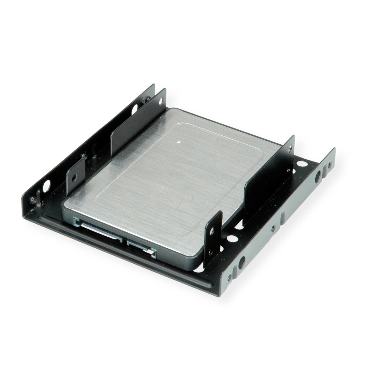 ROLINE Adaptateur de montage HDD/SSD 3.5" pour 2x HDD/SSD 2.5", métal, noir, noir