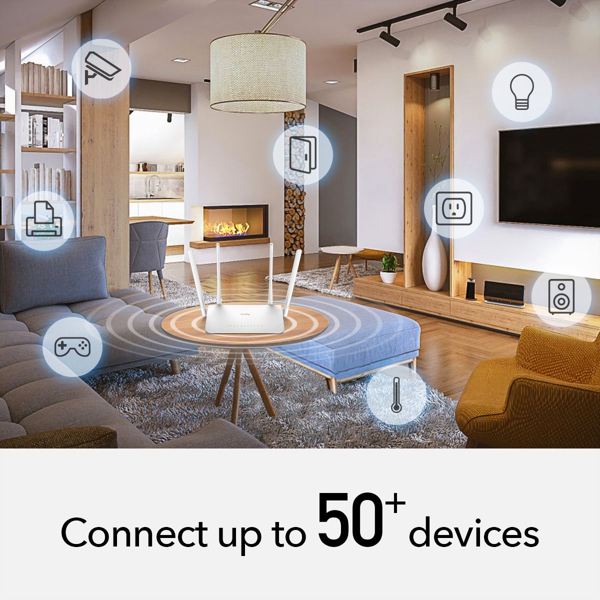 CUDY WR1300 AC1200 Routeur WiFi Mesh, Gigabit