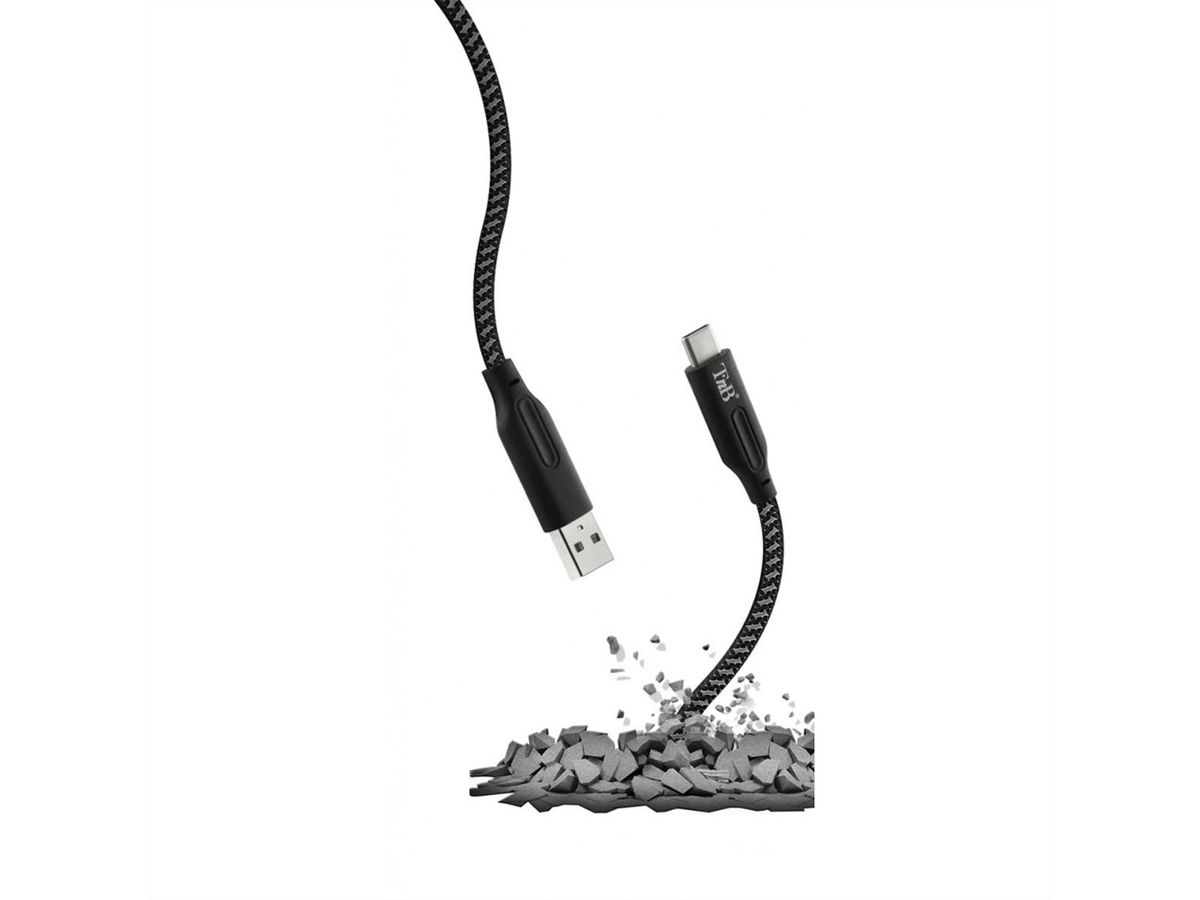 T'NB XW3M USB/USB C Kabel, schwarz/grau, 3 Meter