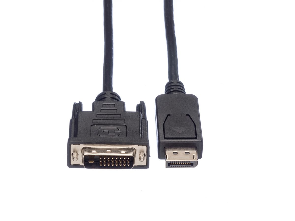 ROLINE DisplayPort Kabel DP ST - DVI ST, schwarz, 3 m