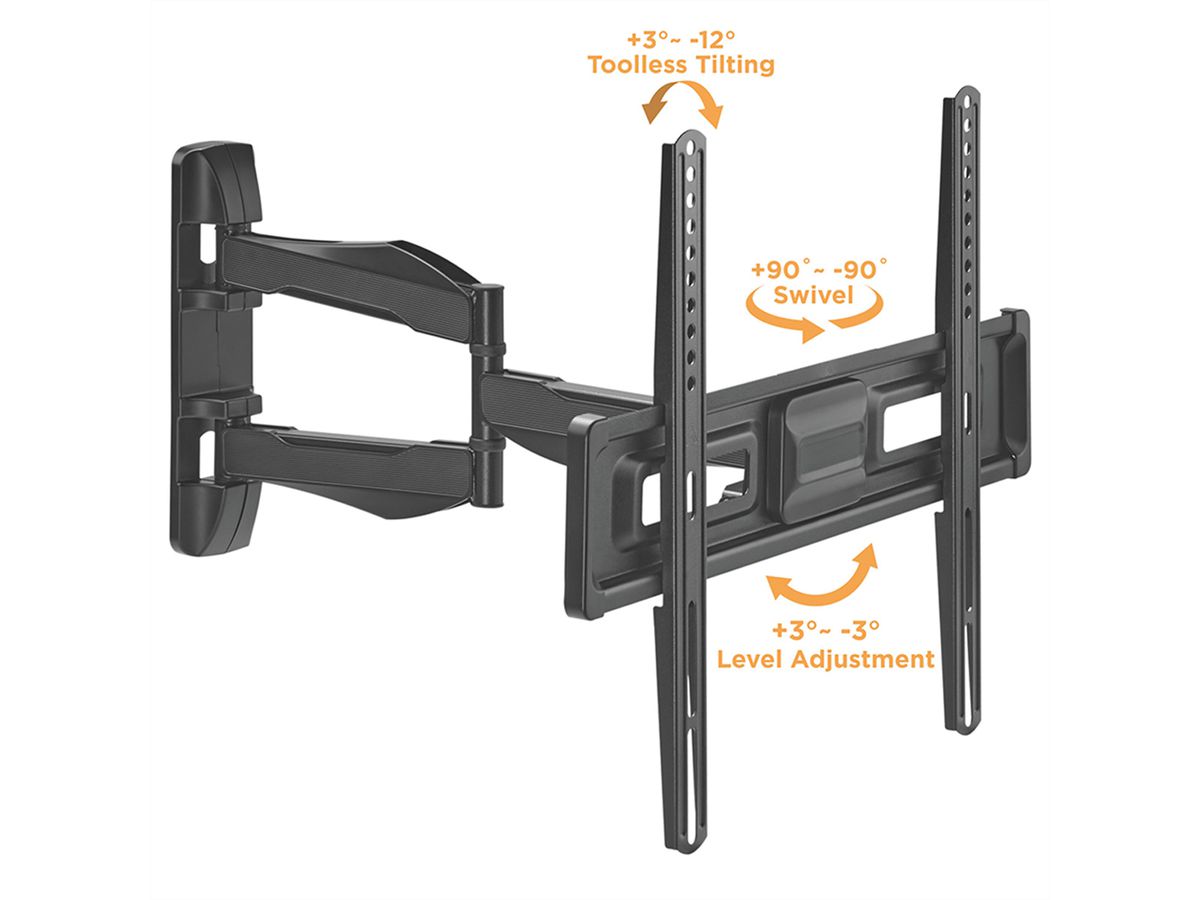 VALUE TV-Wandhalterung, flexibel, elegant, 37-80 Zoll, bis 35 kg