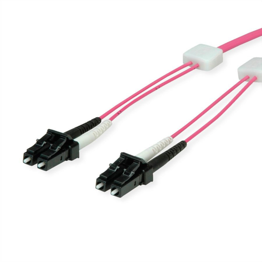 EasyLan Câble FO duplex 50/125µm OM4, LC/LC, violet, 2 m