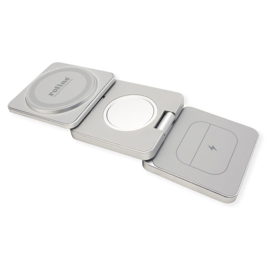 ROLINE 3-in-1 Induktions-Ladestation, faltbar, für Apple