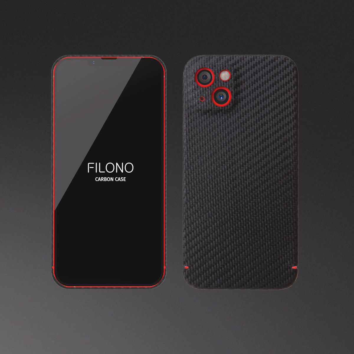 Filono Carbon Case iPhone 13 inkl. Filono Metal Ring