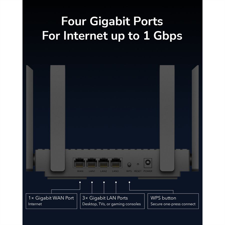 CUDY WR3000 AX3000 Routeur WiFi 6 Mesh, Gigabit