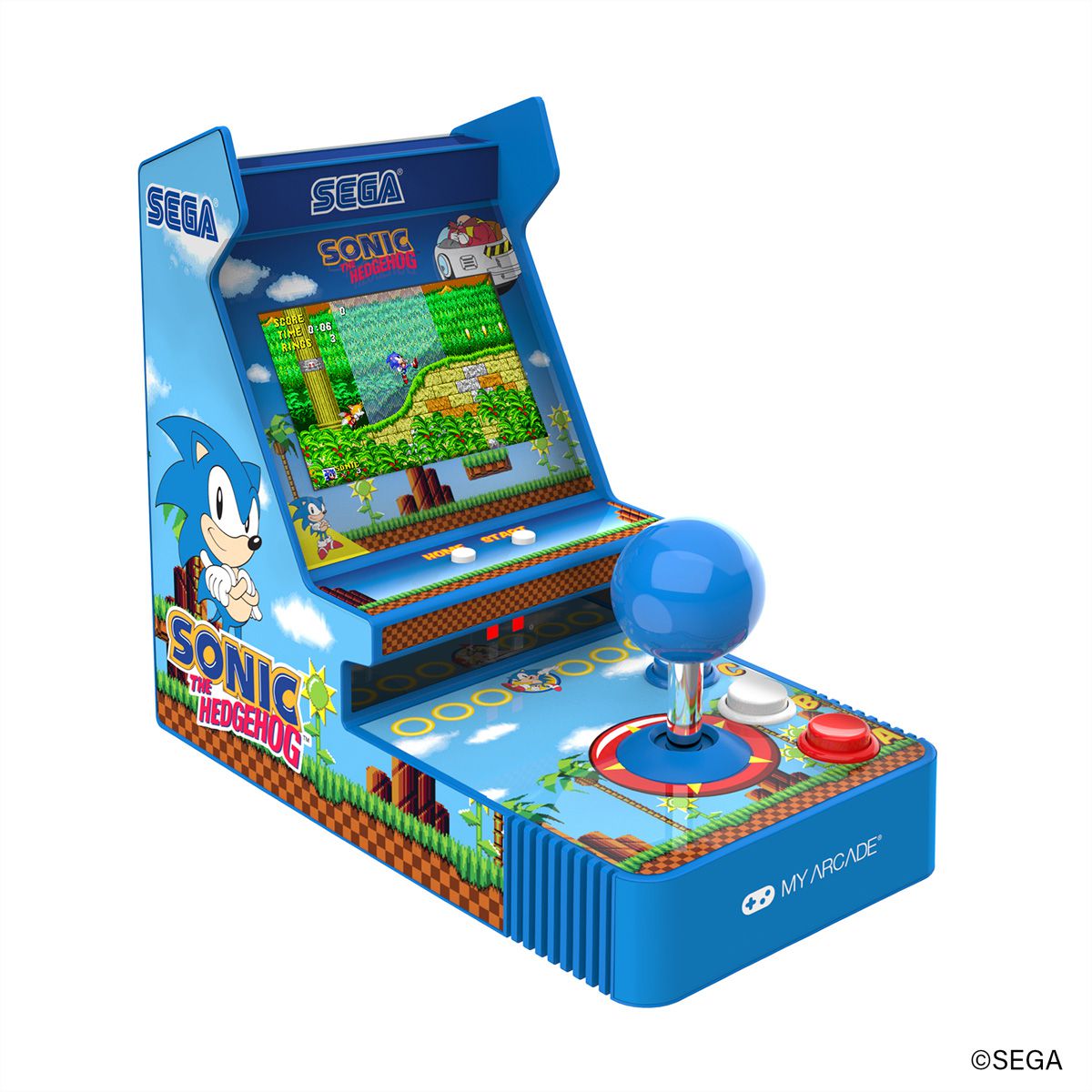 My Arcade Sonic the Hedgehog Joystick Player, Mini-Arcade, 2 Spiele, 3.5" Display