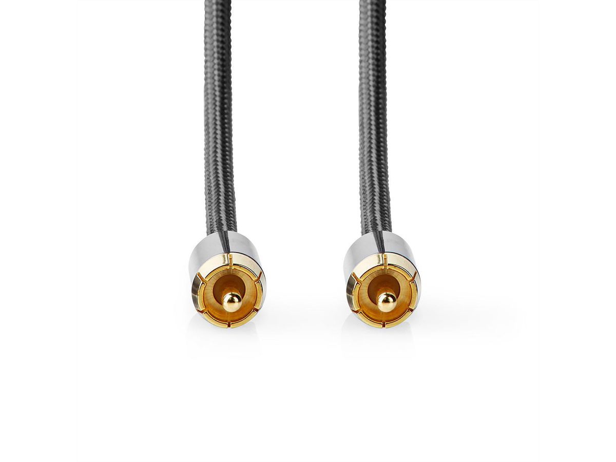 Nedis Subwoofer Kabel, 2x RCA, ST/ST, grau, 3 m