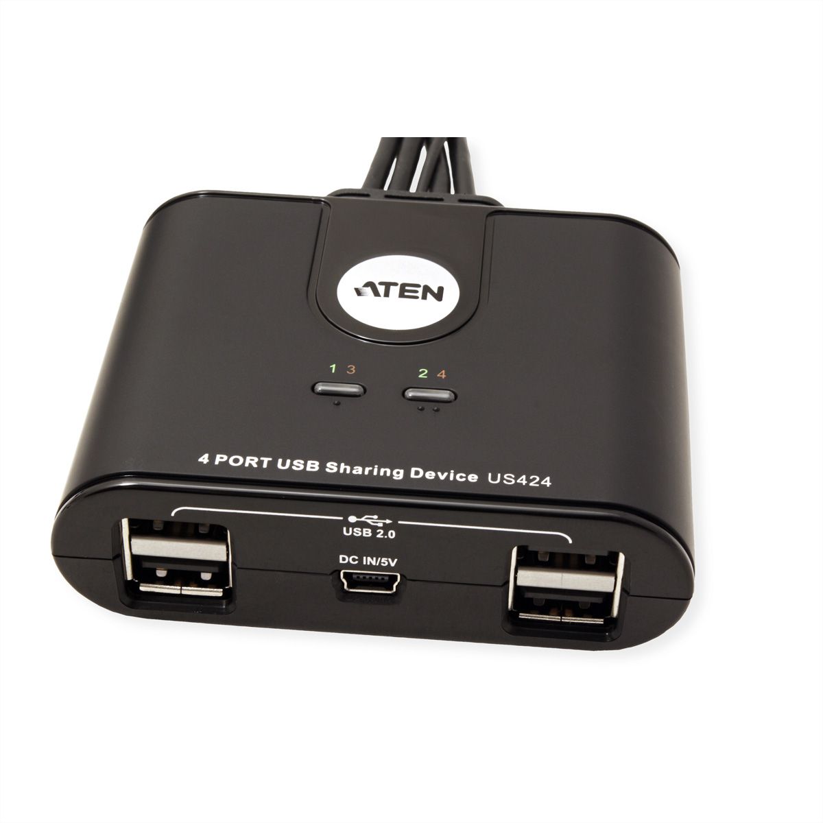 ATEN US424 Commutateur de périphériques USB 2.0 à 4 ports