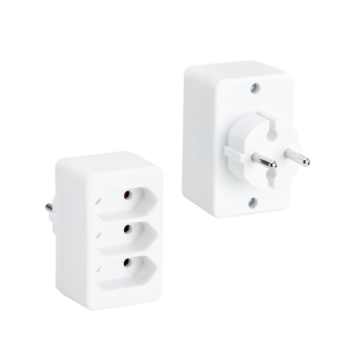 BACHMANN Multistecker 3xEuro, weiß 3x2,5A/230V