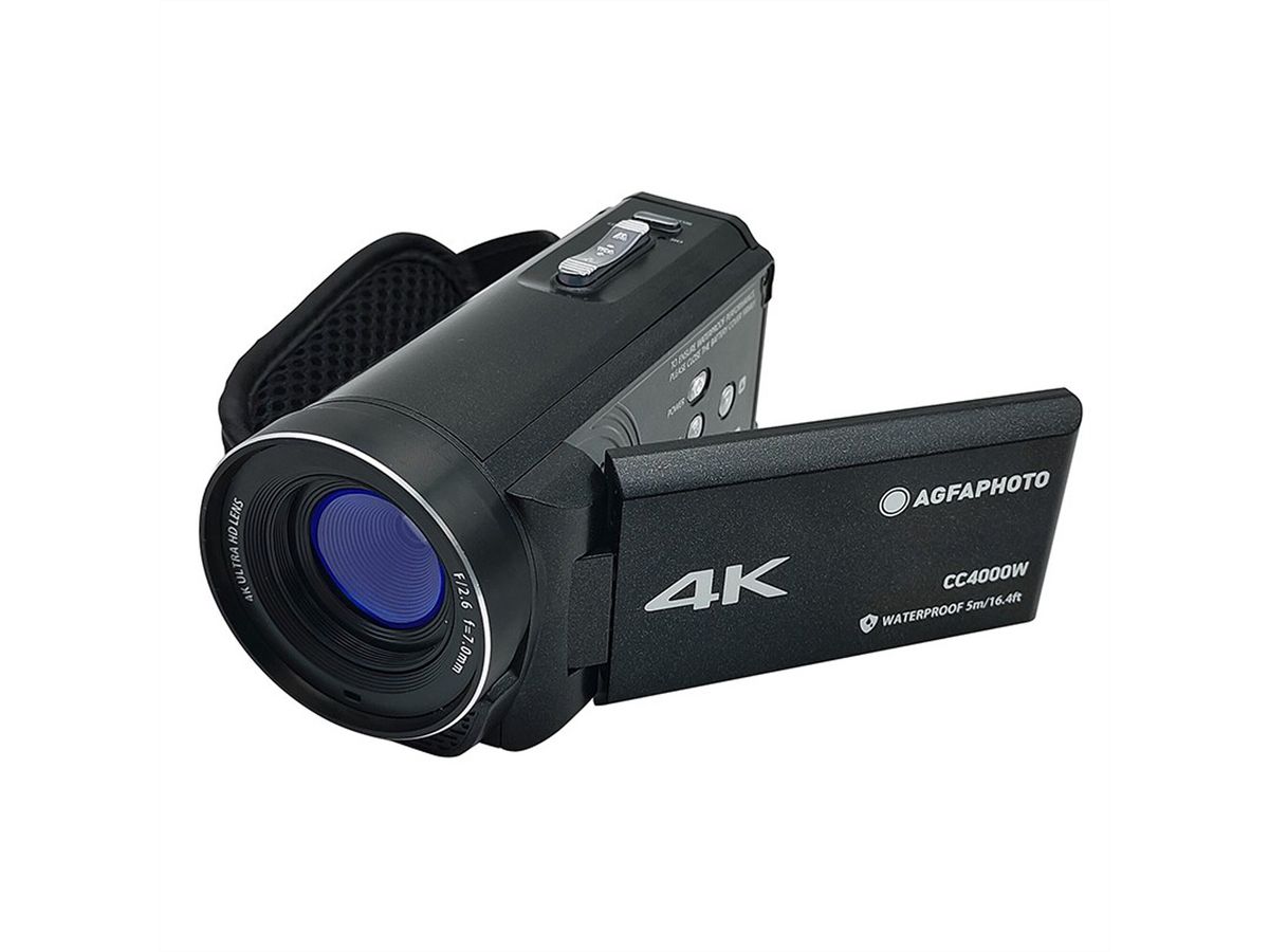 Agfa 4K Waterproof Camcorder CC4000W, Black