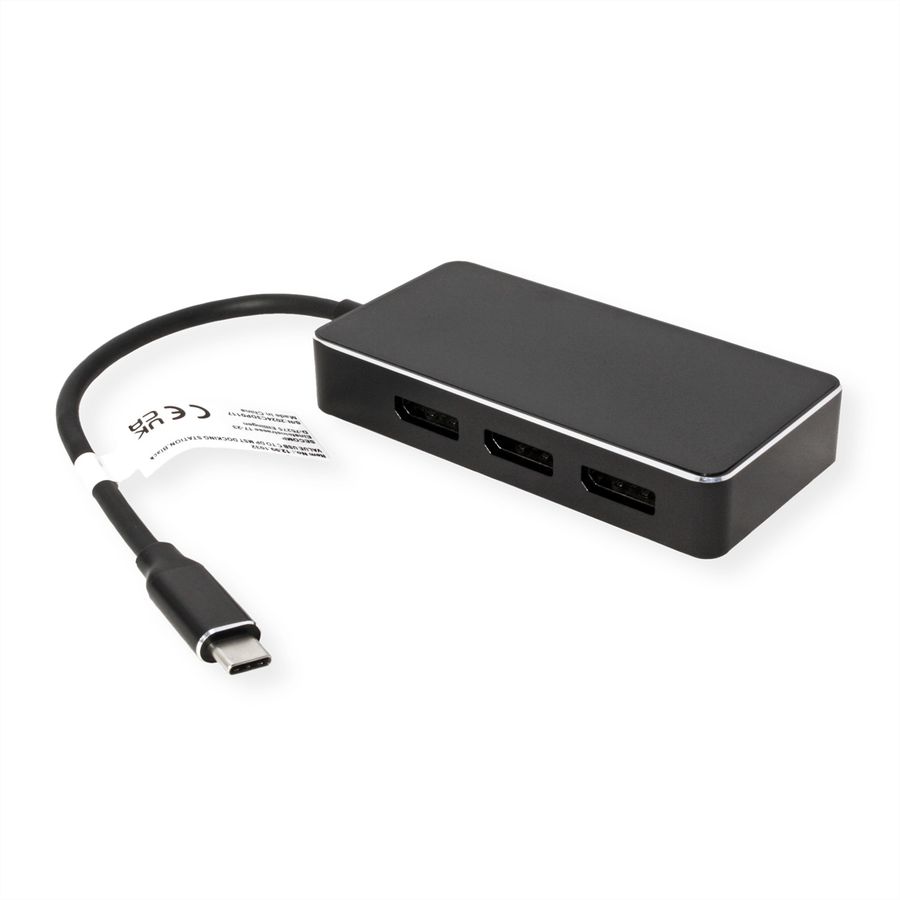 VALUE Adaptateur USB type C - 3x DP, Multi-Stream 4K