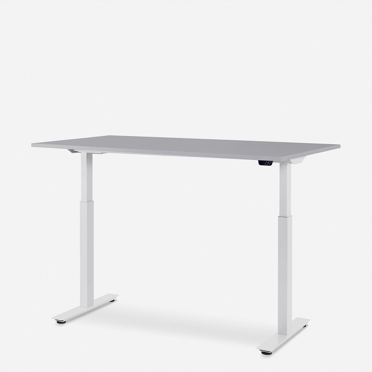 WRK21 Schreibtisch Smart 180 x 80 cm, Höhenverstellbar, Grau Uni / Weiss