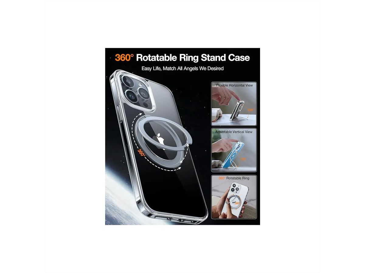Torras UPRO Ostand Pro Schutzhülle, iPhone 13 Pro, MagSafe, transparent