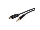 ROLINE Adapter Kabel USB Typ C - 3,5mm Audio, ST/ST, schwarz, 3 m