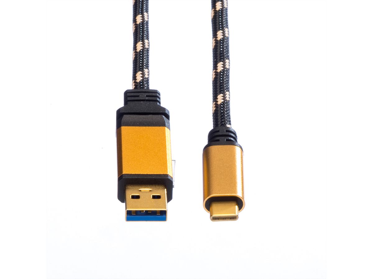 ROLINE GOLD Câble USB 3.2 Gen 1, A-C, M/M, 0,5 m